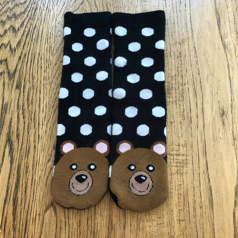 Kidcore Bear socks Fuzzy socks and Bright socks 3 Pair Sock Bundle